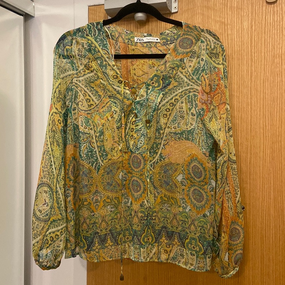 Zara sheer top